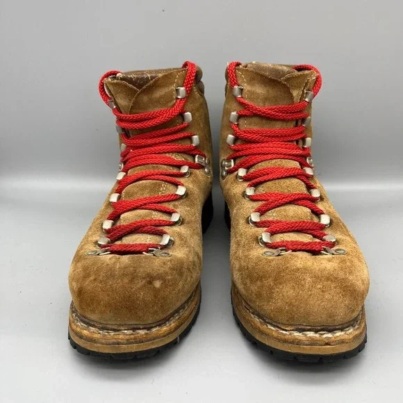 Vintage‎ LOWA Hiking Boots Mens 8.5 Made Germany Mountaineering Leather Montagna
